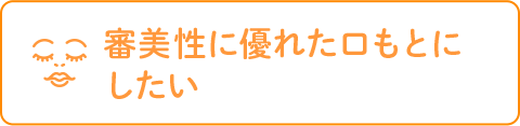 審美性に優れた口もとに したい